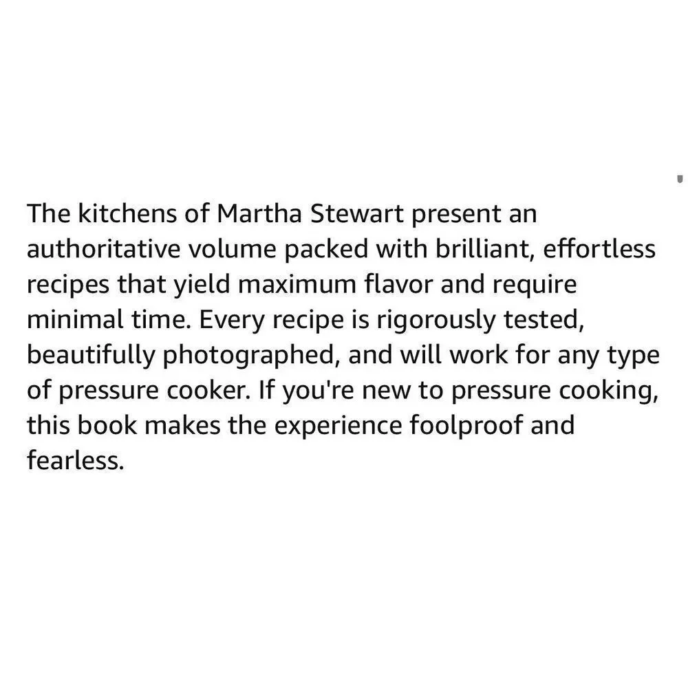 Martha Stewart's Pressure Cooker Multicooker Instant Pot‎ Fabulous Recipes EUC